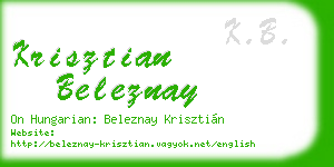 krisztian beleznay business card