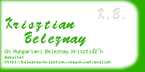 krisztian beleznay business card